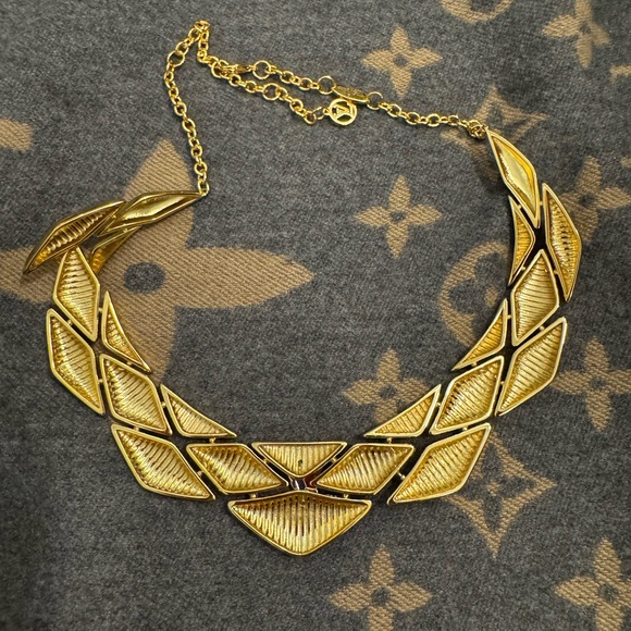 Louis Vuitton Gold Statement Metallic Necklace - Picture 8 of 8